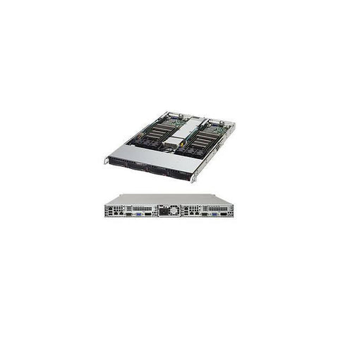 Supermicro SuperServer SYS-6018TR-T Two Node Dual LGA2011 1000W 1U Twin Rackmount Server Barebone System (Black)