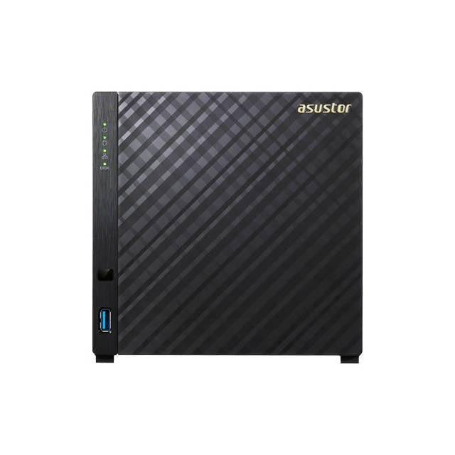 ASUSTOR AS1004T Marvell ARMADA-385 1.0GHz- 512MB DDR3- GbE- USB3.0- 4-bay Desktop NAS