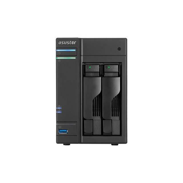 ASUSTOR AS6102T Intel Celeron 1.6GHz- 2GB DDR3L- 2GbE- 2eSATA- USB3.0- 2-bay Desktop NAS