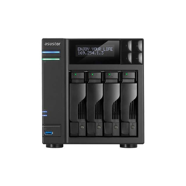 ASUSTOR AS7004T Intel i3 3.5GHz- 2GB DDR3- 2GbE- 2eSATA- USB3.0- 4-bay Desktop NAS