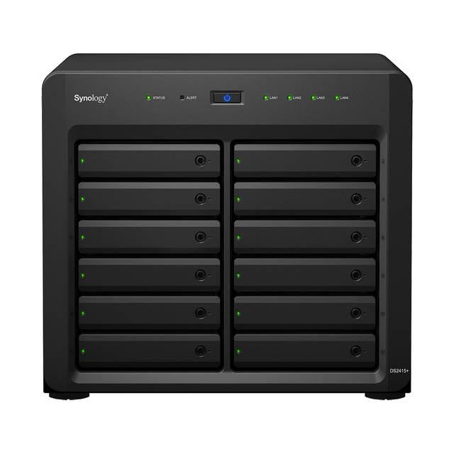 Synology DiskStation DS2415+ Ultra-performance 12-Bay Desktop NAS Optimized for Massive Storage and Encryption