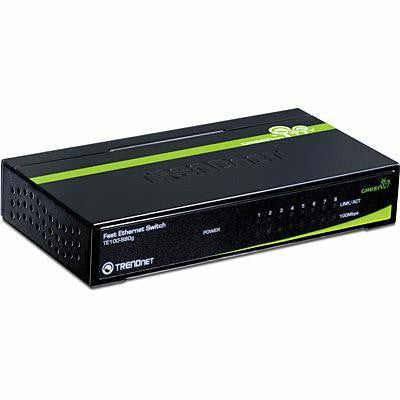 TRENDnet TE100-S80G 8-Port 10-100Mbps GREENnet Switch