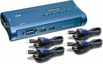 TRENDnet TK-407K USB 4-Port KVM Switch w- Cables