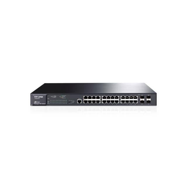 TP-Link TL-SG3424P 24-Port Gigabit L2 Managed PoE Switch w- 4 Combo SFP Slots