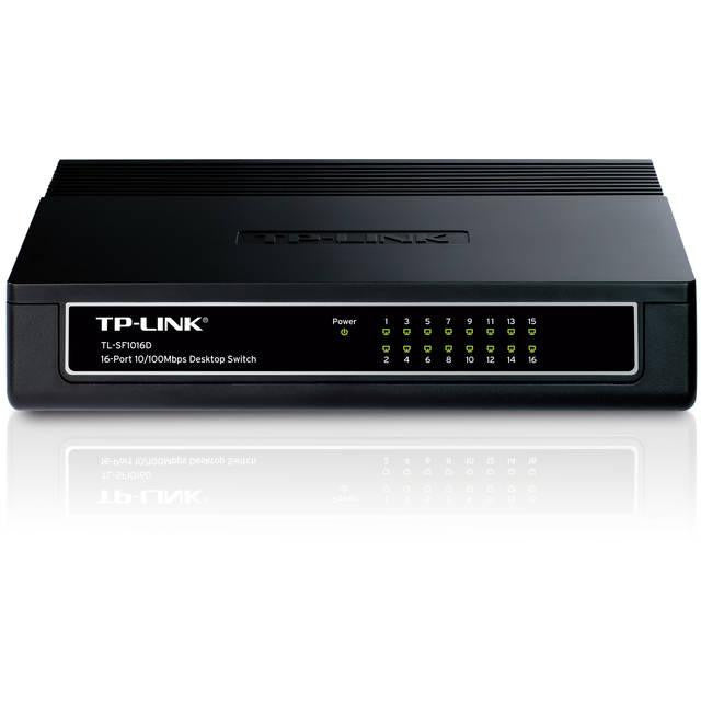 TP-Link TL-SF1016D 16-Port Unmanaged 10-100Mbps Desktop Switch