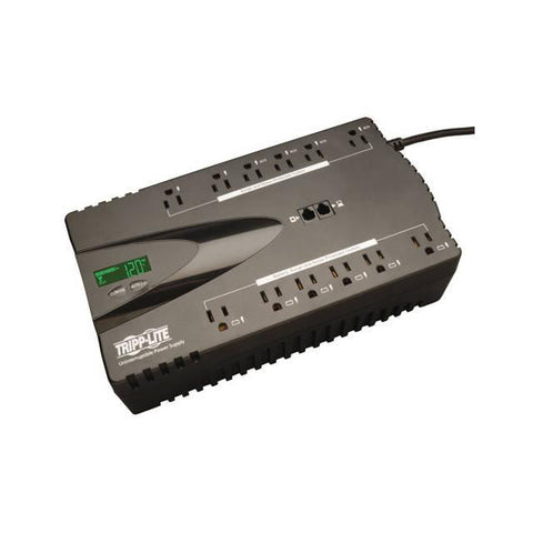 Tripp Lite ECO Series ECO850LCD 120V 850VA-425W Energy-Saving Standby UPS w- USB port, LCD Display and 12 Outlets