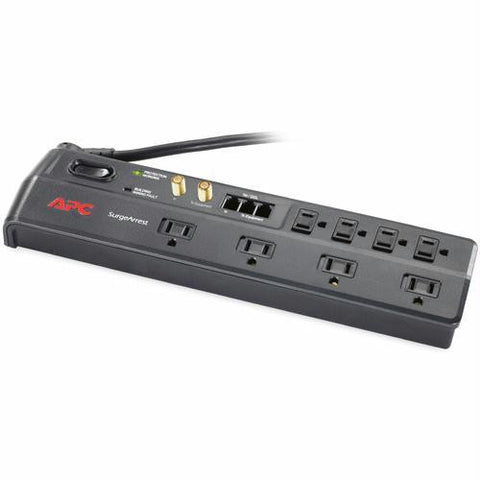 APC P8VT3 Home-Office SurgeArrest 8-Outlet- 1750 Joules- TEL- Coax  Surge Protector