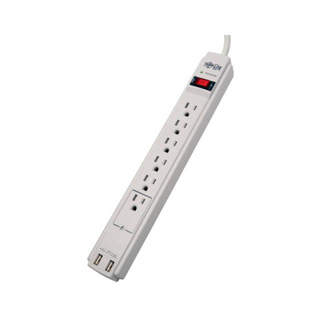 TrippLite TLP606USB 6-Outlet 6ft 990 joules Protector It! Surge Suppressor w- 2x USB Ports