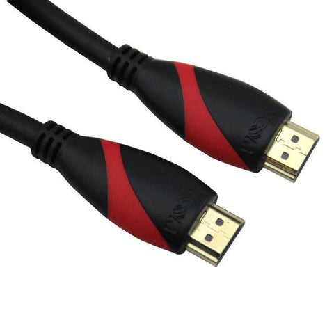 VCOM Ribbon Series CG525-6-BLACK 6ft HDMI Type A Male to HDMI Type A Male Cable w- HDMI v1.4 (Black)