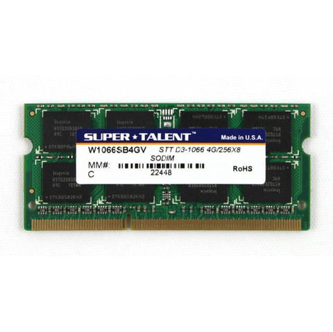 Super Talent DDR3-1066 SODIMM 4GB Notebook Memory