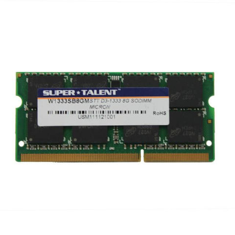 Super Talent DDR3-1333 SODIMM 8GB Micron Chip Notebook Memory