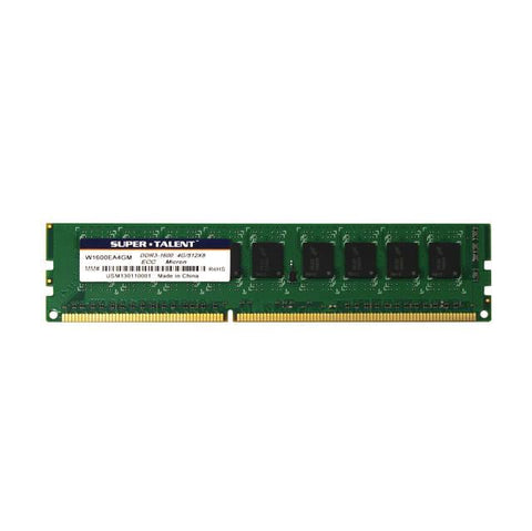 Super Talent DDR3-1600 4GB-512MBx8 ECC Micron Chip Server Memory