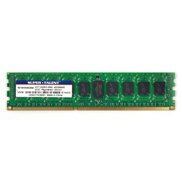 Super Talent DDR3-1600 4GB-256Mx8 ECC-REG Micron Chip Memory