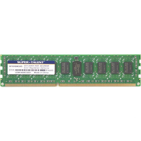 Super Talent DDR3-1600 4GB-256Mx8 ECC-REG CL11 Samsung Chip Server Memory