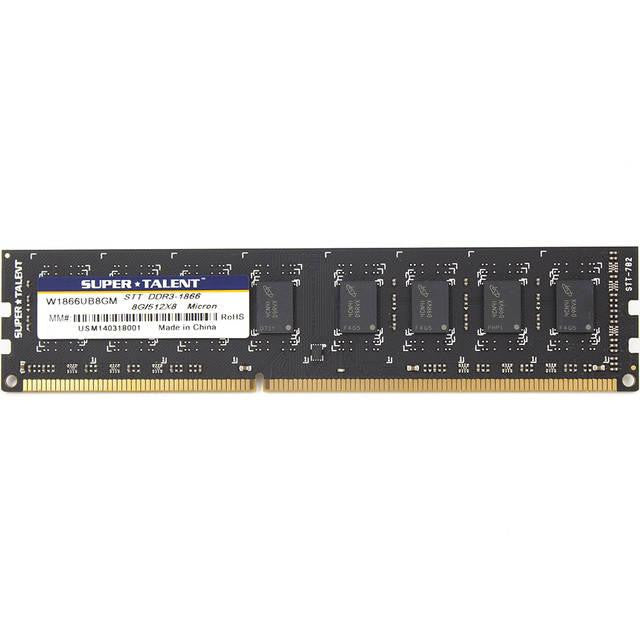 Super Talent DDR3-1866 8GB-512Mx8 Micron Chip CL13 Memory