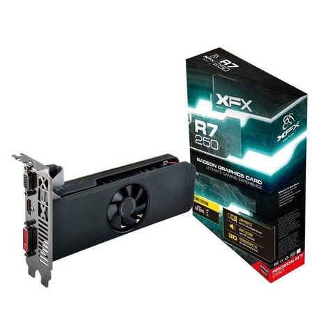 XFX AMD Radeon R7 250 1GB GDDR5 VGA-DVI-HDMI Low Profile PCI-Express Video Card