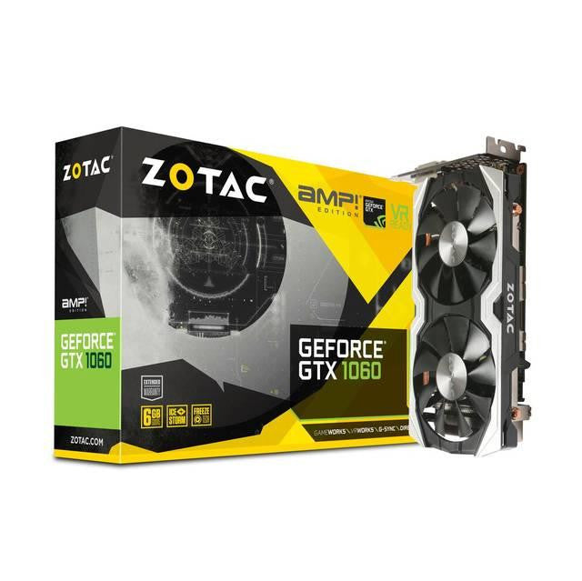 ZOTAC NVIDIA GeForce GTX 1060 AMP! Edition 6GB GDDR5 DVI-HDMI-3DisplayPort PCI-Express Video Card