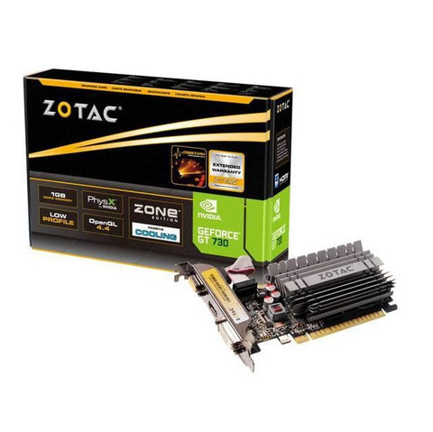 ZOTAC NVIDIA GeForce GT 730 1GB DDR3 VGA-DVI-HDMI Low Profile PCI-Express Video Card