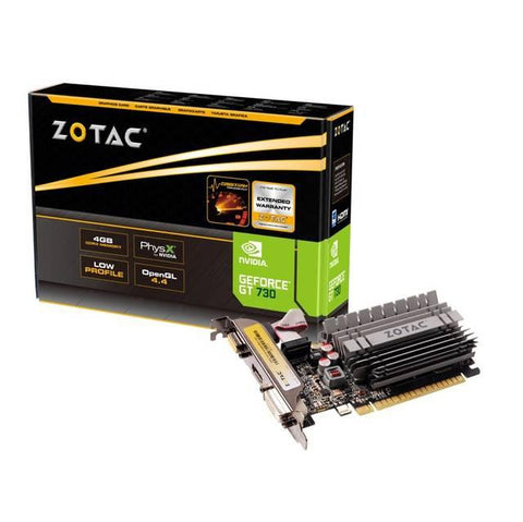 ZOTAC NVIDIA GeForce GT 730 2GB DDR3 VGA-DVI-HDMI Low Profile PCI-Express Video Card