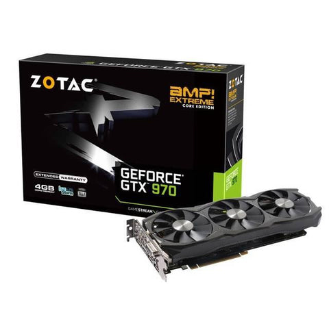 ZOTAC NVIDIA GeForce GTX 970 AMP! Extreme Core Edition 4GB GDDR5 DVI-HDMI-3DisplayPort PCI-Express Video Card