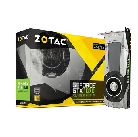 ZOTAC NVIDIA GeForce GTX 1070 Founders Edition 8GB GDDR5 DVI-HDMI-3DisplayPort PCI-Express Video Card